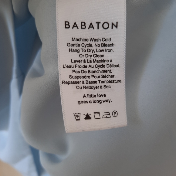 Babaton baby blue sleeveless blouse (M) - Picture 5 of 7